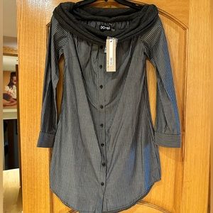 DO & BE Shirt Mini Dress, Size S, Gray, Brand New with tags, super cute!!!